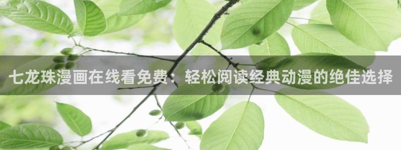 漫蛙了：七龙珠漫画在线看免费：轻松阅读经典动漫的绝佳选择